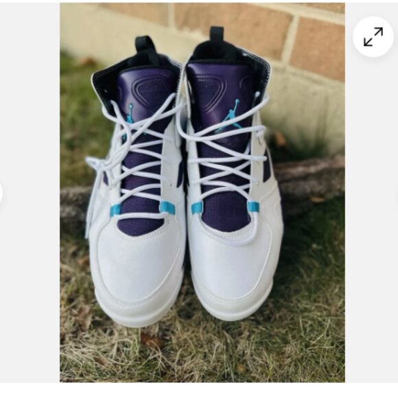 Air Jordan Flight Club 91 men sz 11 white/blue lagoon 555475-105 Shoes Rare New - Picture 2 of 12